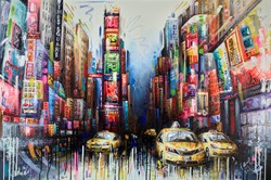 Empire State by Samantha Ellis - Original Painting on Box Canvas sized 59x39 inches. Available from Whitewall Galleries